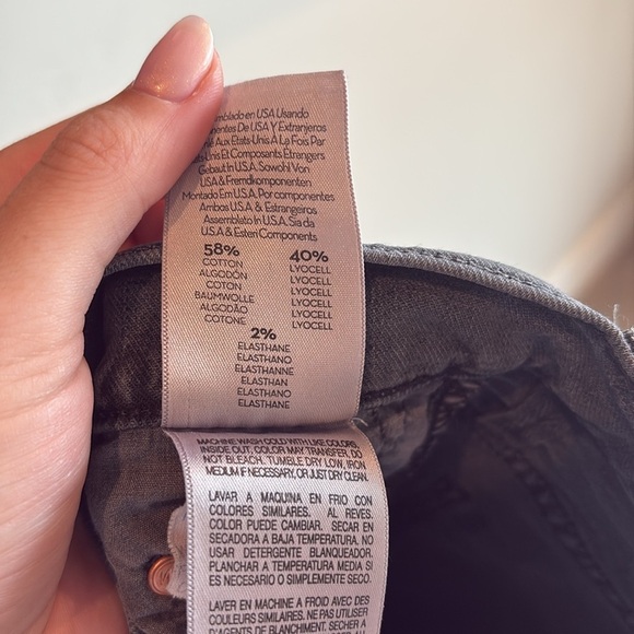 MOTHER The Insider Crop Step Fray Chalk Faded Black Size 25 - Picture 8 of 11